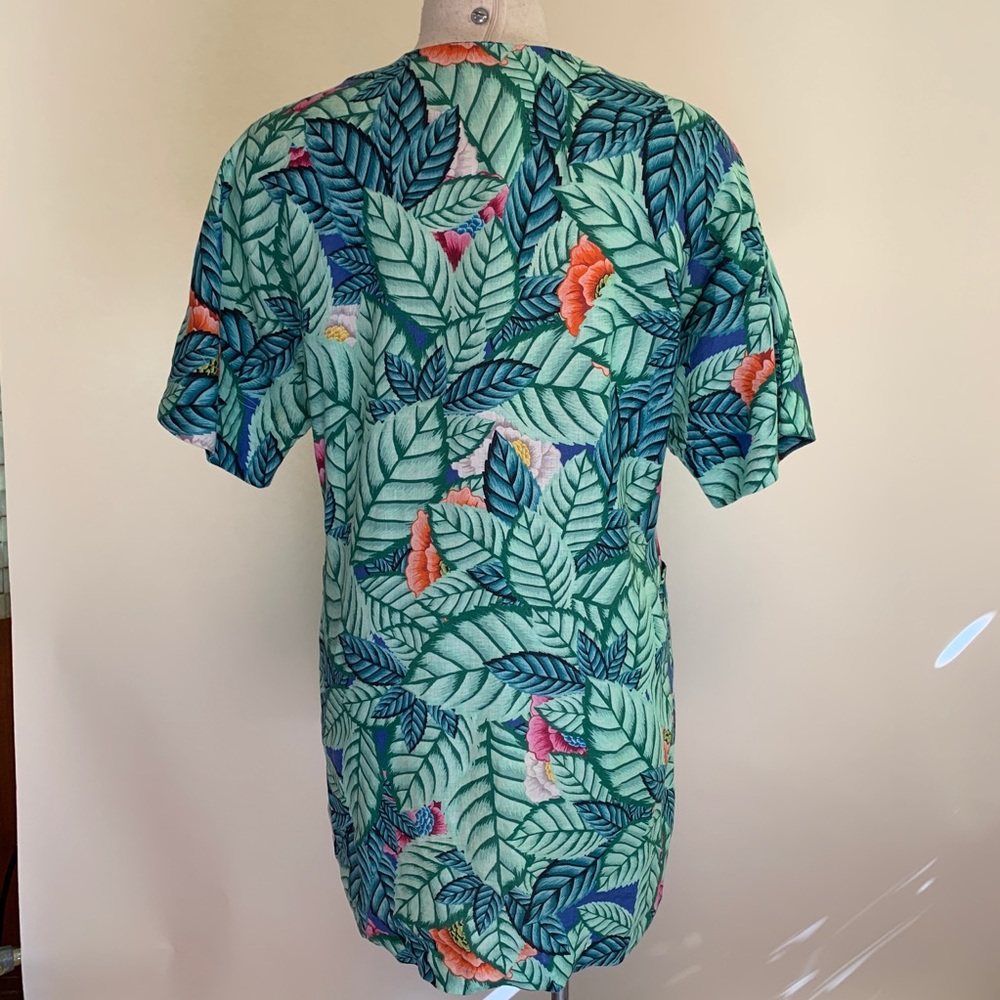 Mara Hoffman Leaf Leaves Pattern Mini Poncho Dress - image 5